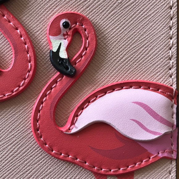 KATE SPADE ♠︎ Pink Flamingos Passport Holder NWT - Picture 3 of 8